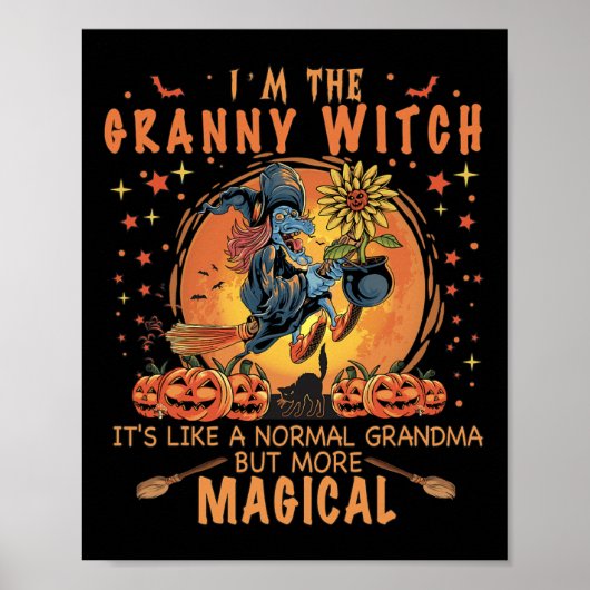 Ik ben de oma heks als een normale oma Sunflow Poster (Voorkant)