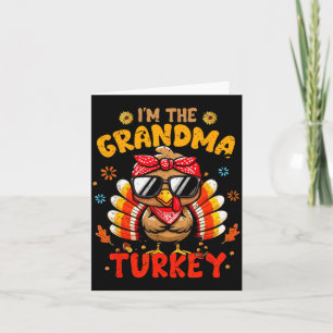Ik ben de oma kalkoen bijpassende familie thanksgi kaart