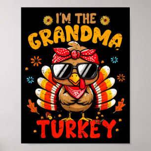 Ik ben de oma kalkoen bijpassende familie thanksgi poster