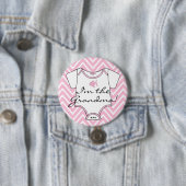 Ik ben de oma Pink Chevron Ronde Button 7,6 Cm (In situ)