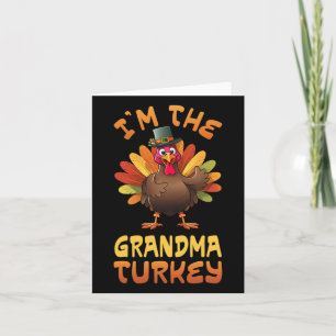 Ik ben de oma Turkije Funny Thanksgiving familie M Kaart