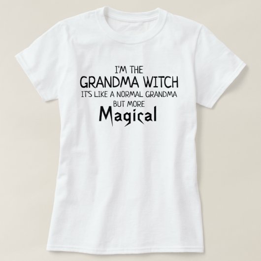 Ik ben de oma Witch Halloween T-shirt (Design voorkant)