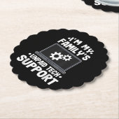 Ik ben de onbetaalde computer van mijn familie voo kartonnen onderzetters (Gekanteld)