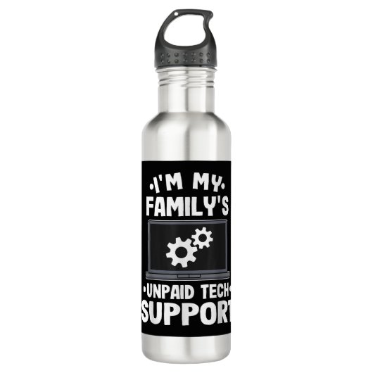 Ik ben de onbetaalde computer van mijn familie voo waterfles (Voorkant)