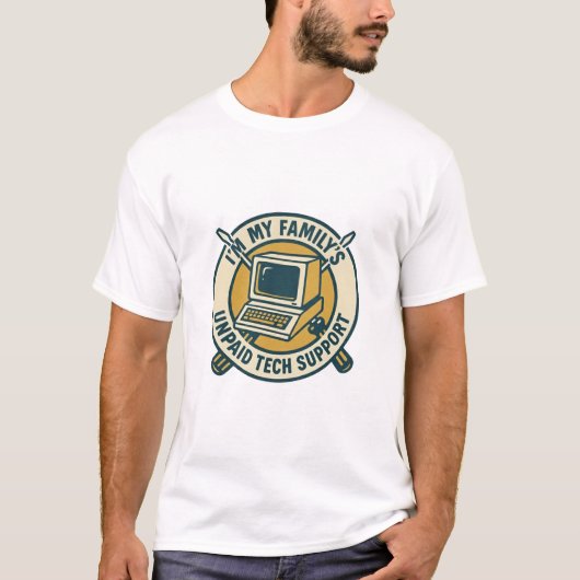 Ik ben de onbetaalde technische ondersteuning van t-shirt (Voorkant)