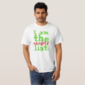 Ik ben de ondeugenlijst. t-shirt (Voorkant volledig)