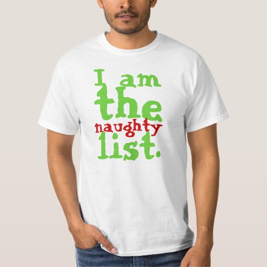 Ik ben de ondeugenlijst. t-shirt (Voorkant)