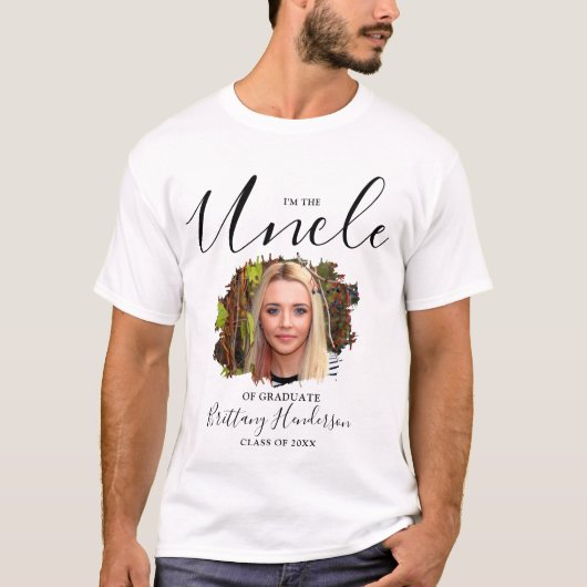 Ik ben de oom | Afstuderen foto T-Shirt (Voorkant)