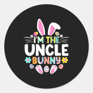 Ik ben de oom Bunny Funny Pasen Familie Matchin Ronde Sticker