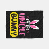 Ik ben de oom Bunny Konijn Oren Ei Grappig Pasen D Fleece Deken (Voorkant (Horizontaal))