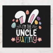 Ik ben de Oom Bunny Paasfamilie Matching Bier Etiket (Enkel label)