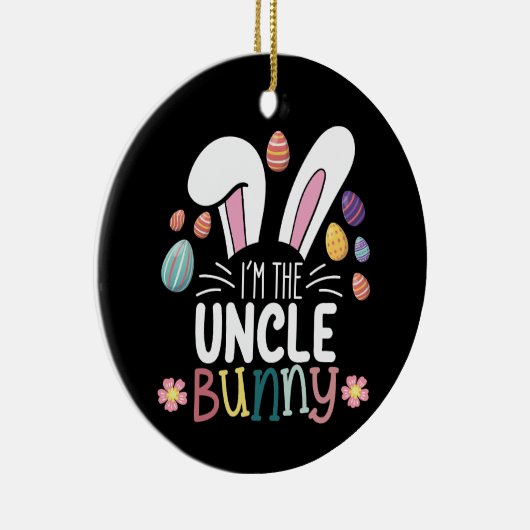 Ik ben de Oom Bunny Paasfamilie Matching Keramisch Ornament (Rechts)