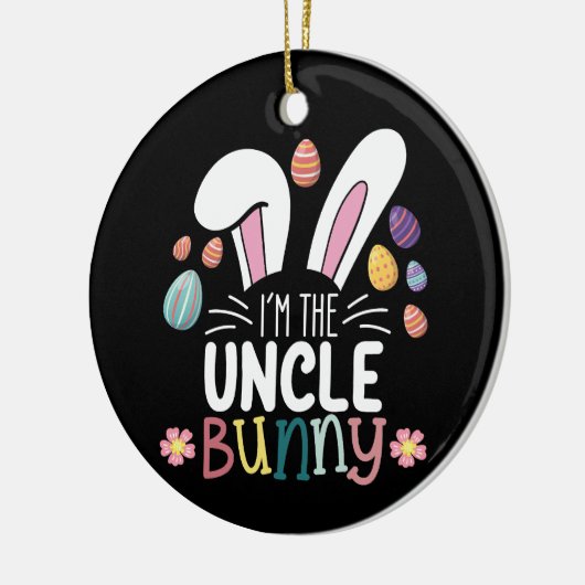 Ik ben de Oom Bunny Paasfamilie Matching Keramisch Ornament (Links)