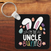 Ik ben de Oom Bunny Paasfamilie Matching Sleutelhanger (Voorkant)