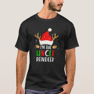 Ik ben de oom Reindeer Matching Familie Kerstmis. T-shirt