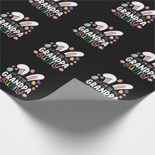 Ik ben de opa Bunny Paasfamilie Matching Cadeaupapier (Hoek)