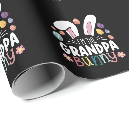 Ik ben de opa Bunny Paasfamilie Matching Cadeaupapier (Rol Hoek)