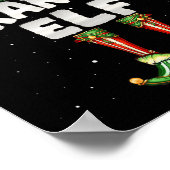 Ik ben de opa Elf Familie Matching Group Christma Poster (Hoek)