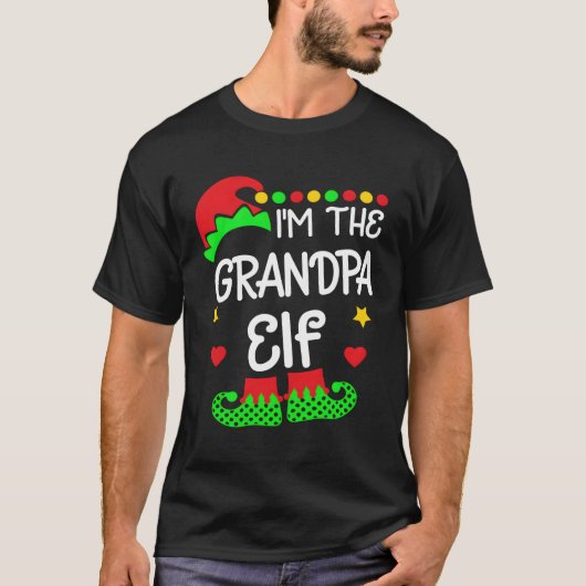 Ik ben de opa Elf Shirt Kerstfamilie Elf Cos (Voorkant)