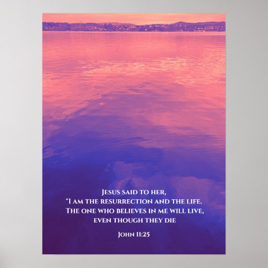 Ik ben de opstanding | Aangepaste tekst Sunrise La Poster (Voorkant)