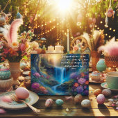 Ik ben de opstanding en het leven bos Pasen Feestdagen Kaart