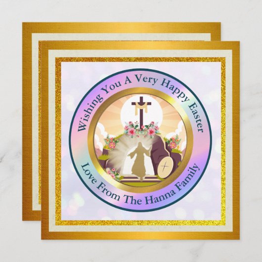 Ik ben de opstanding en het leven briefkaart (Voorkant / Achterkant)