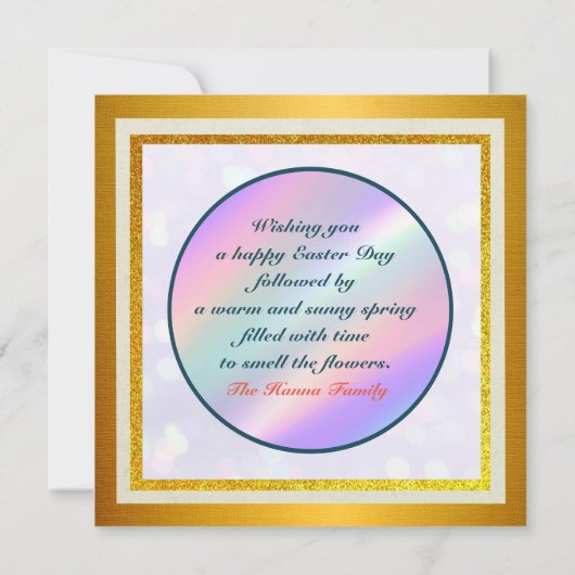 Ik ben de opstanding en het leven briefkaart (Achterkant)