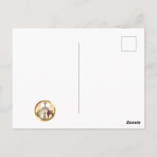 Ik ben de opstanding en het leven briefkaart (Achterkant)