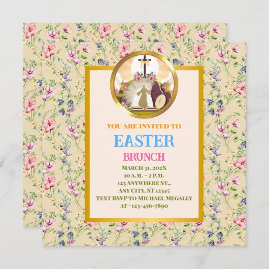 Ik ben de opstanding en het leven kaart (Voorkant / Achterkant)