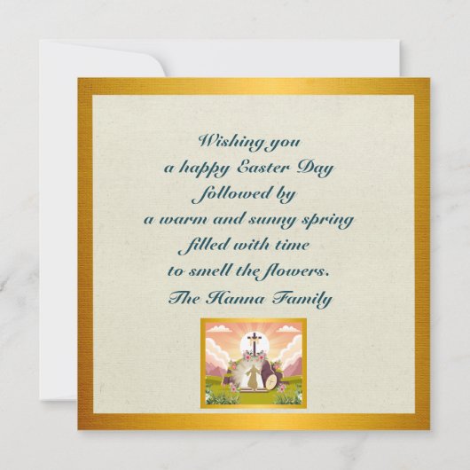 Ik ben de opstanding en het leven  kaart (Achterkant)