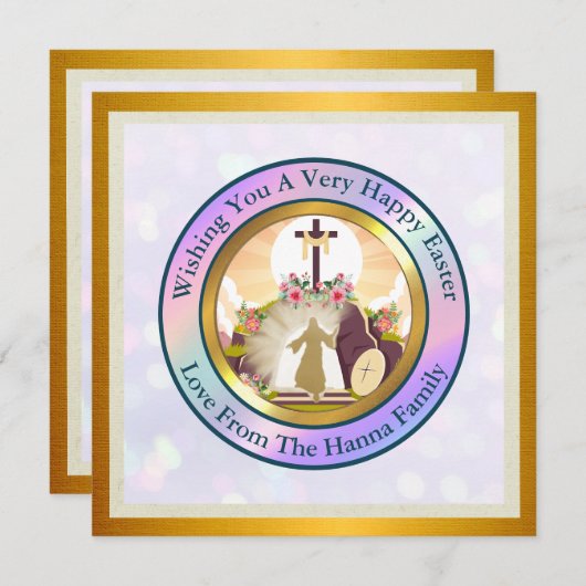 Ik ben de opstanding en het leven kaart (Voorkant / Achterkant)