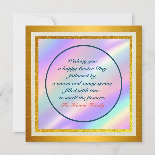 Ik ben de opstanding en het leven kerstkaart kaart (Achterkant)