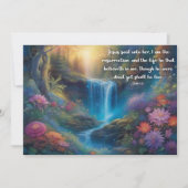 Ik ben de opstanding en het leven vredig bos feestdagenkaart (Voorkant)