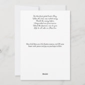 Ik ben de opstanding en het leven vredig bos feestdagenkaart (Achterkant)