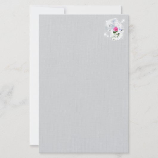 Ik ben de opstanding grijze briefpapier (Voorkant)