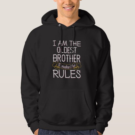 Ik ben de oudste broeder grappigste sibling Rivalr Hoodie (Voorkant)