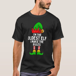 Ik ben de oudste elf bijpassende gezins Kerstmis T-shirt