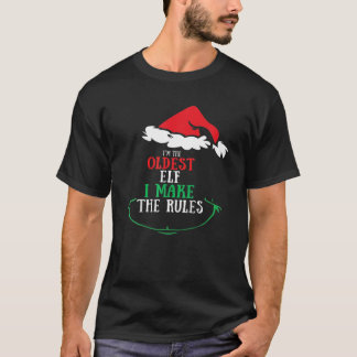 Ik ben de oudste Elf familie die grappige kerst aa T-shirt