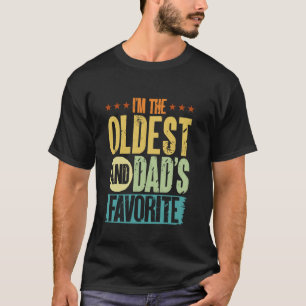 Ik ben de oudste en papa's favoriete grappige broe t-shirt