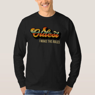 Ik ben de oudste, ik maak de regels Sibling Broer T-shirt