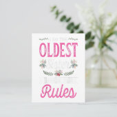 Ik ben de oudste maak de regels grote zus broer ca kaart (Staand voorkant)