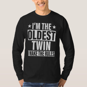 Ik ben de oudste tweeling die ik de regels voor de t-shirt