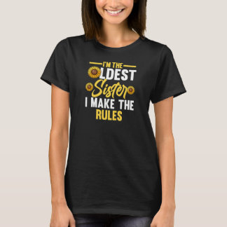Ik ben de oudste zuster die ik maak de Regels Moth T-shirt