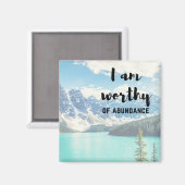 Ik ben de overvloed waardig magneet (Voorkant / Achterkant)