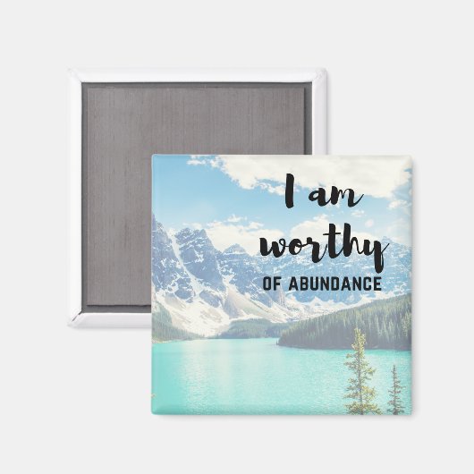 Ik ben de overvloed waardig magneet (Voorkant / Achterkant)