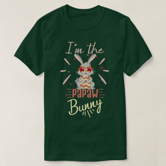 Ik ben de Paasdag van de Papaw Bunny Happy Sweet T-shirt (Design voorkant)