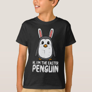 Ik ben de paasperiodepinguïn Cute Bunny Oren Vrouw T-shirt