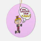 Ik ben de Pain Fitness waard Keramisch Ornament (Links)