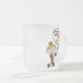 Ik ben de Pain Fitness waard Matglas Koffiemok (Voorkant rechts)