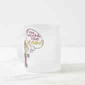 Ik ben de Pain Fitness waard Matglas Koffiemok (Voorkant links)